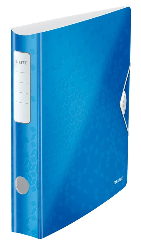 Папка-регистратор Leitz Active WOW 11070036 A4 65мм лам.карт. синий без. окант. вместимость 350 листов накл.на кор.