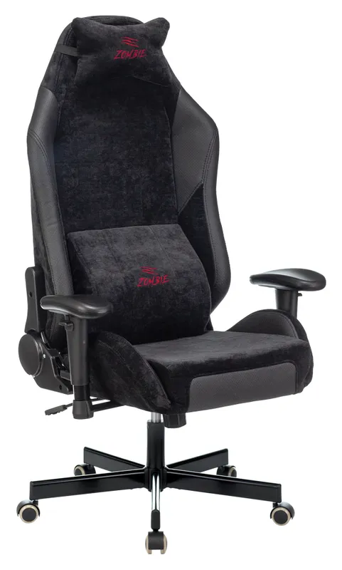 Кресло игровое Zombie EPIC PRO Edition черный текстиль/эко.кожа с подголов. крестов. металл