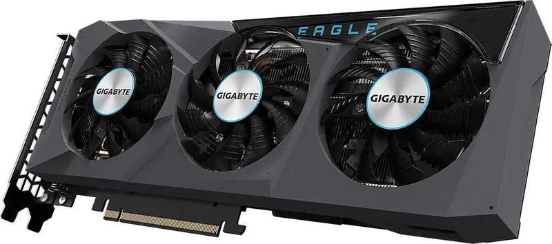 Видеокарта Gigabyte PCI-E 4.0 GV-N3070EAGLE OC-8GD 2.0 LHR NVIDIA GeForce RTX 3070 8Gb 256bit GDDR6 1770/14000 HDMIx2 DPx2 HDCP Ret