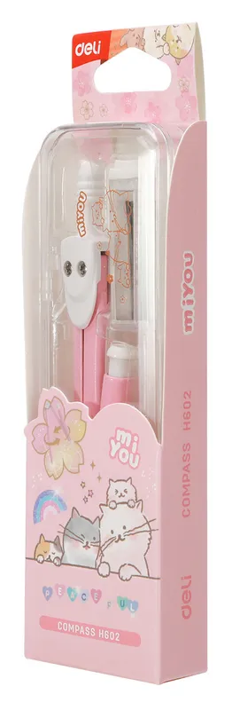 Циркуль Deli EH602 в компл.:карандаш мех.