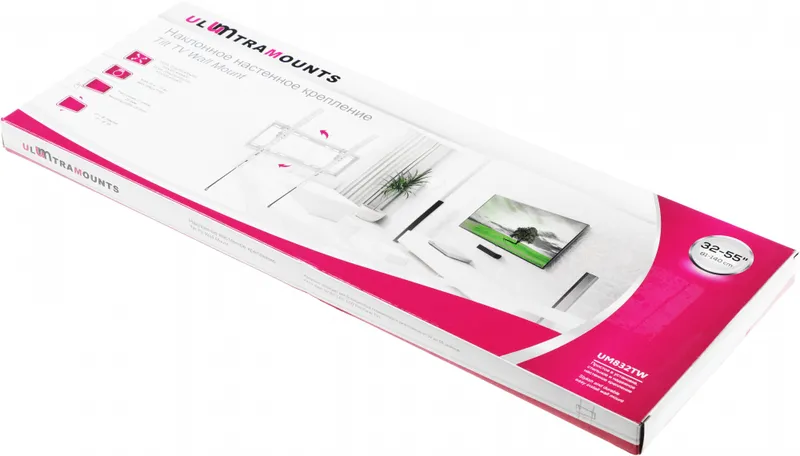 Кронштейн для телевизора Ultramounts UM832TW белый 32"-55" макс.35кг настенный наклон