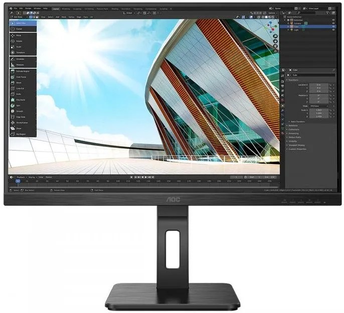 Монитор 27" AOC Q27P2Q 2560x1440 75Hz IPS LED 16:9 4ms D-Sub HDMI DP 4*USB3.2 50M:1 1000:1 178/178 300cd HAS Pivot Tilt Swivel Speakers Black