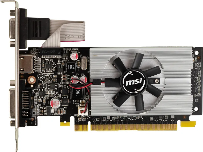 MSI N210-1GD3/LP  GeForce 210 1024Mb 64 DDR3 460/800 DVIx1 HDMIx1 CRTx1 low profile RTL