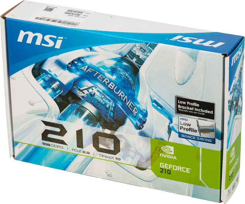 MSI N210-1GD3/LP  GeForce 210 1024Mb 64 DDR3 460/800 DVIx1 HDMIx1 CRTx1 low profile RTL