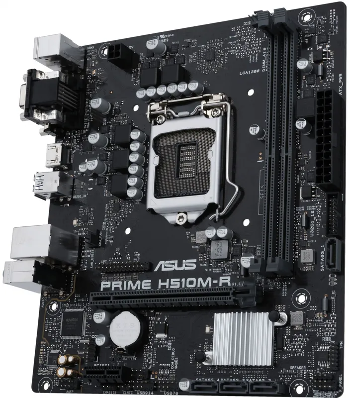 ASUS PRIME H510M-R-SI, LGA1200, H510, 2*DDR4, DVI+D-Sub + HDMI, SATA3, Audio, Gb LAN, USB 3.2, COM*1 header (w/o cable),mATX ;90MB18C0-M0ECY0, 3 year