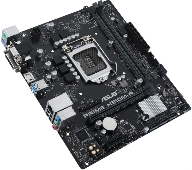 ASUS PRIME H510M-R-SI, LGA1200, H510, 2*DDR4, DVI+D-Sub + HDMI, SATA3, Audio, Gb LAN, USB 3.2, COM*1 header (w/o cable),mATX ;90MB18C0-M0ECY0, 3 year