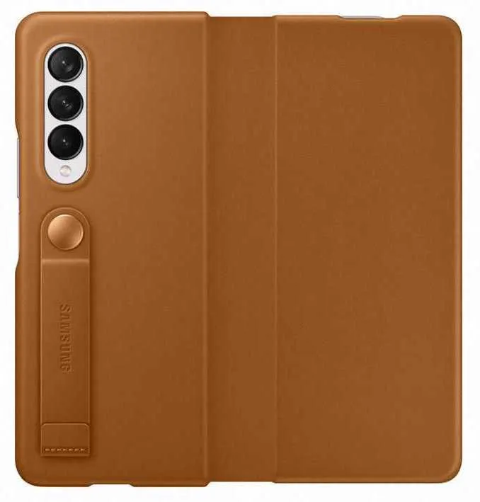 Чехол (флип-кейс) Samsung для Samsung Galaxy Z Fold3 Leather Flip Cover коричневый (EF-FF926LAEGRU)