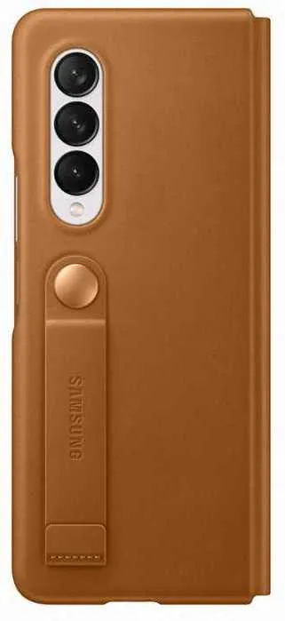 Чехол (флип-кейс) Samsung для Samsung Galaxy Z Fold3 Leather Flip Cover коричневый (EF-FF926LAEGRU)