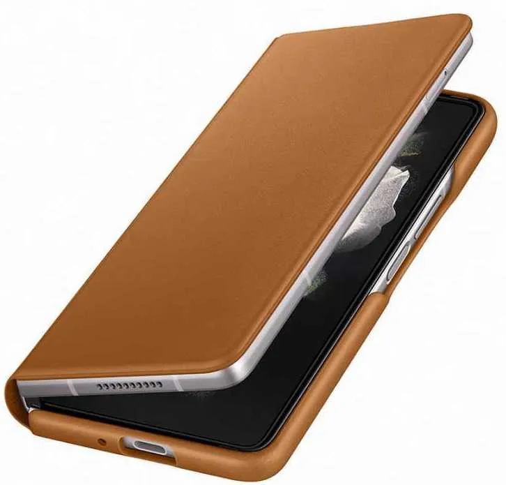 Чехол (флип-кейс) Samsung для Samsung Galaxy Z Fold3 Leather Flip Cover коричневый (EF-FF926LAEGRU)