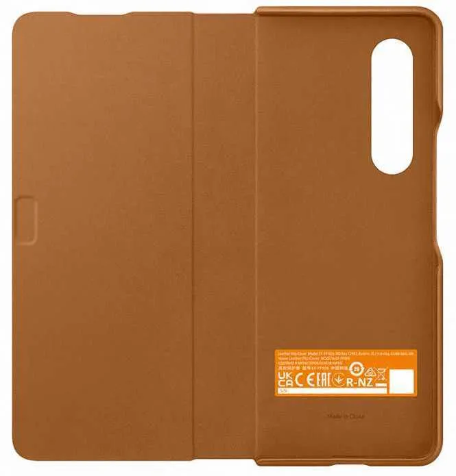 Чехол (флип-кейс) Samsung для Samsung Galaxy Z Fold3 Leather Flip Cover коричневый (EF-FF926LAEGRU)