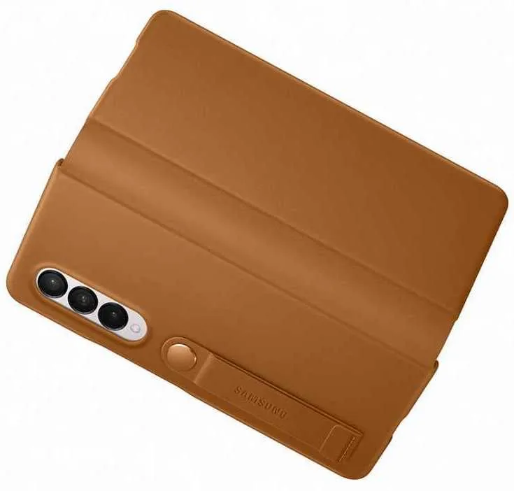 Чехол (флип-кейс) Samsung для Samsung Galaxy Z Fold3 Leather Flip Cover коричневый (EF-FF926LAEGRU)