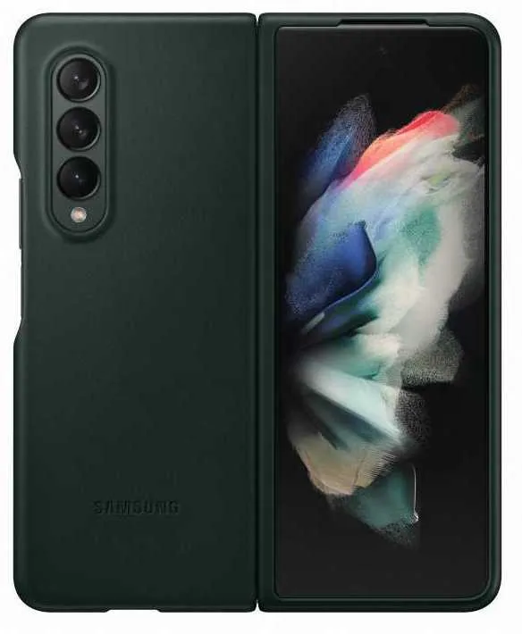 Чехол (клип-кейс) Samsung для Samsung Galaxy Z Fold3 Leather Cover зеленый (EF-VF926LGEGRU)