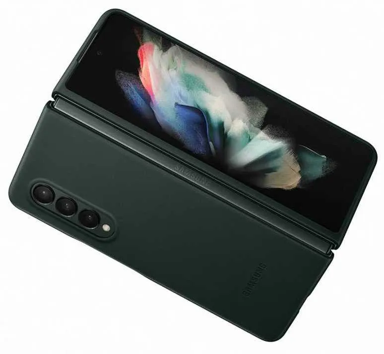 Чехол (клип-кейс) Samsung для Samsung Galaxy Z Fold3 Leather Cover зеленый (EF-VF926LGEGRU)
