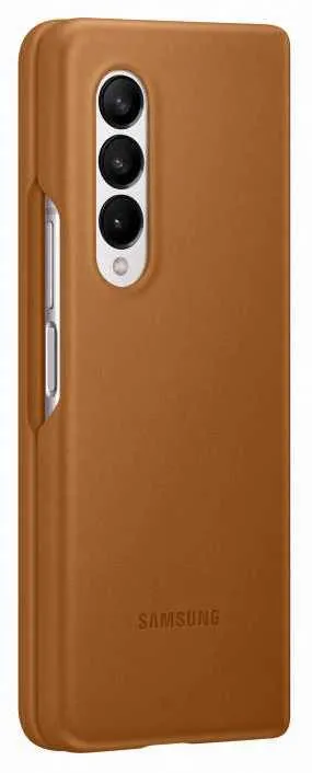 Чехол (клип-кейс) Samsung для Samsung Galaxy Z Fold3 Leather Cover коричневый (EF-VF926LAEGRU)
