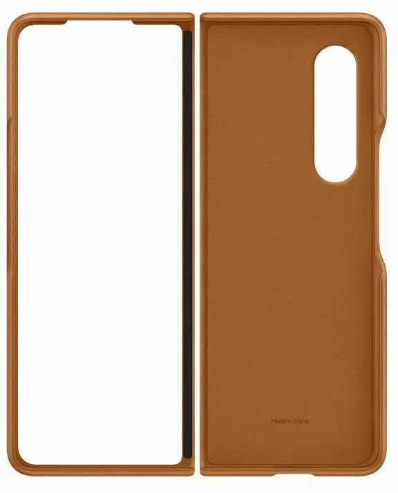 Чехол (клип-кейс) Samsung для Samsung Galaxy Z Fold3 Leather Cover коричневый (EF-VF926LAEGRU)