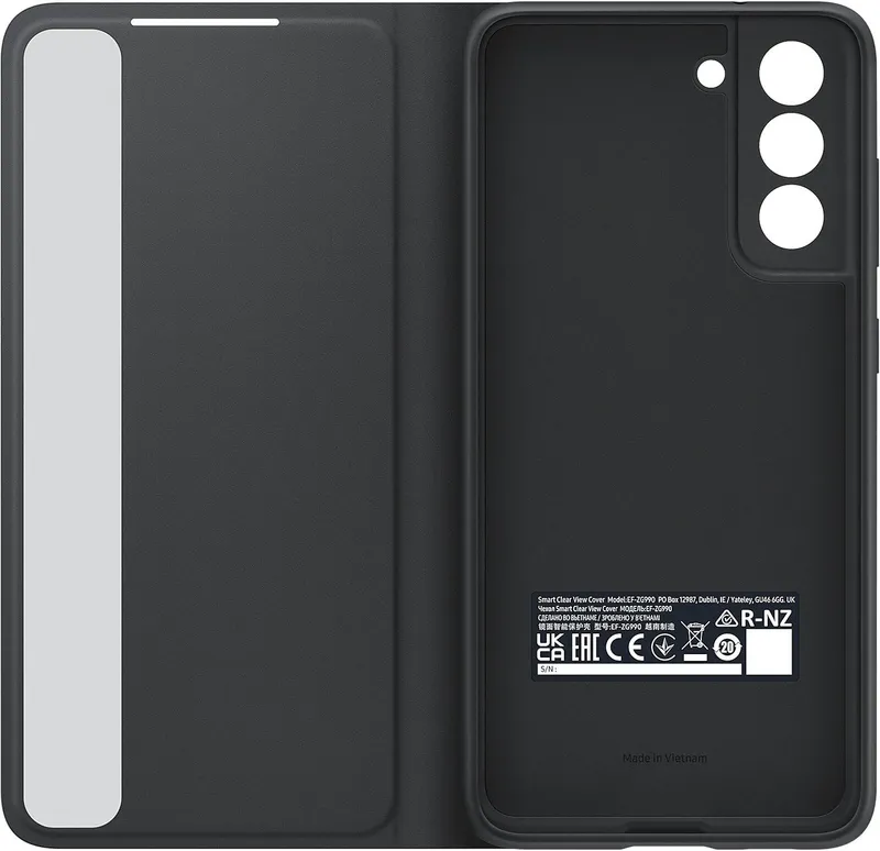 Чехол (флип-кейс) Samsung для Samsung Galaxy S21 FE Smart Clear View Cover черный (EF-ZG990CBEGRU)