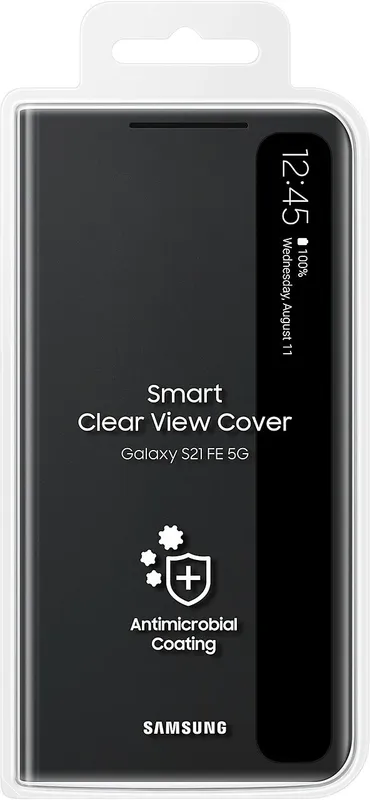 Чехол (флип-кейс) Samsung для Samsung Galaxy S21 FE Smart Clear View Cover черный (EF-ZG990CBEGRU)