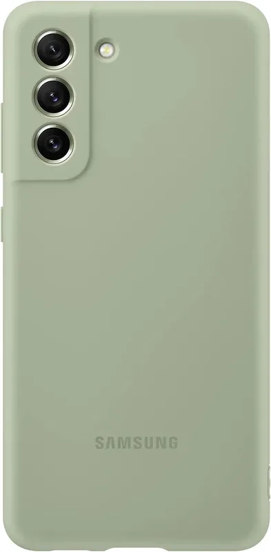 Чехол (клип-кейс) Samsung для Samsung Galaxy S21 FE Silicone Cover оливковый (EF-PG990TMEGRU)