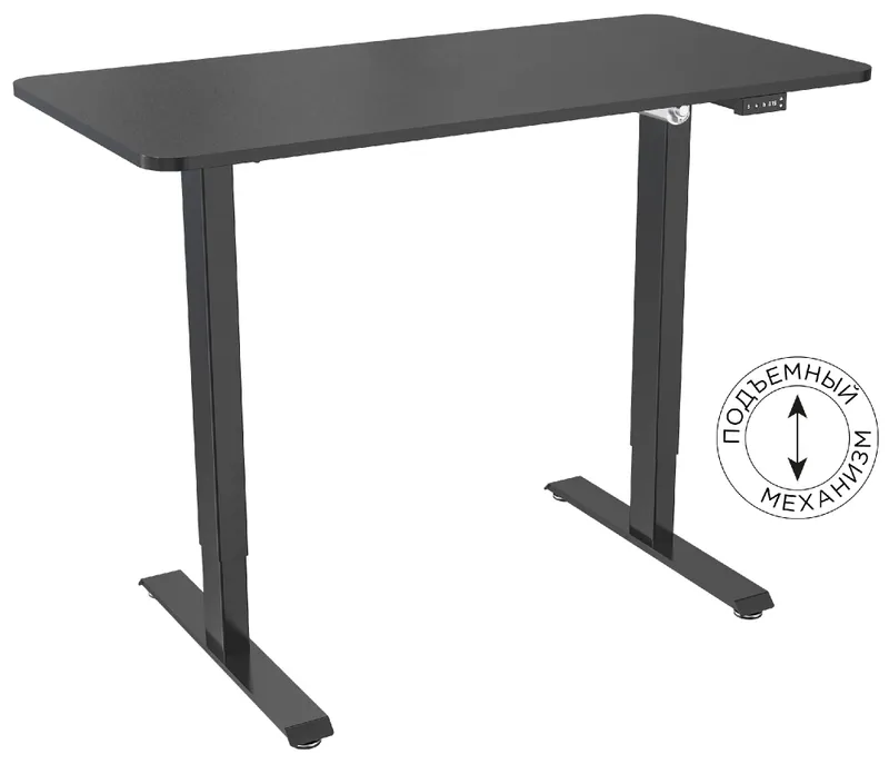 Стол для компьютера Cactus подъёмный столешница МДФ черный каркас черный (CS-ED-BBK)