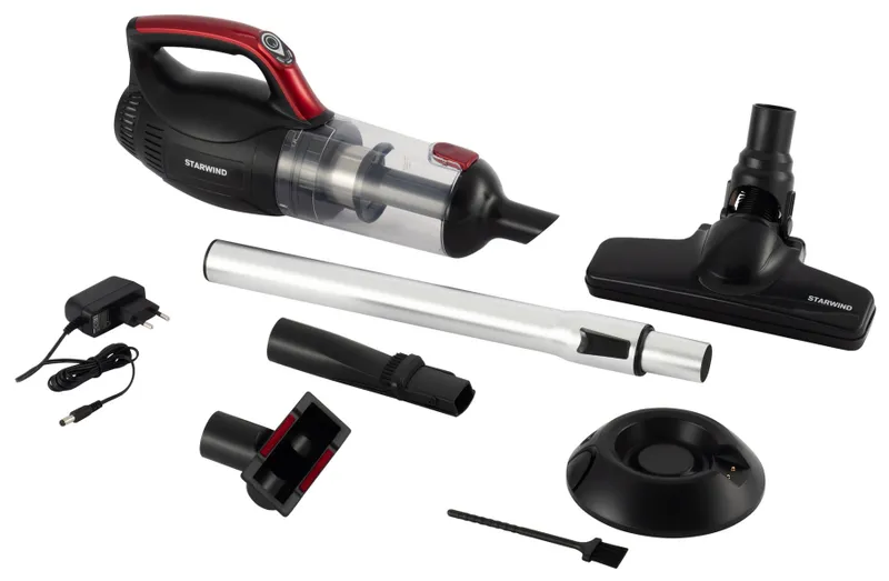 Пылесос ручной Starwind SCH9910 120Вт черный/красный
