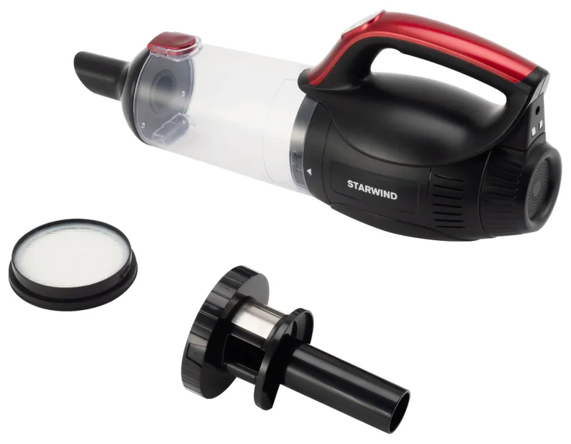 Пылесос ручной Starwind SCH9910 120Вт черный/красный