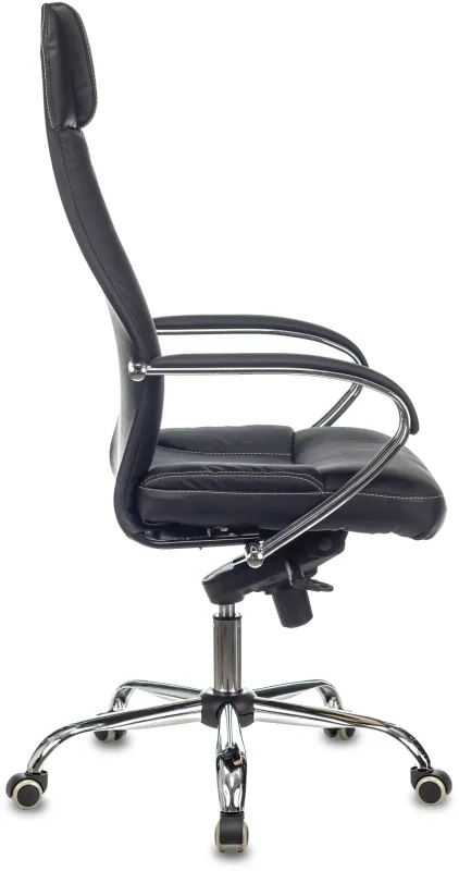 Кресло руководителя Бюрократ CH-609SL/ECO черный эко.кожа крестов. металл хром