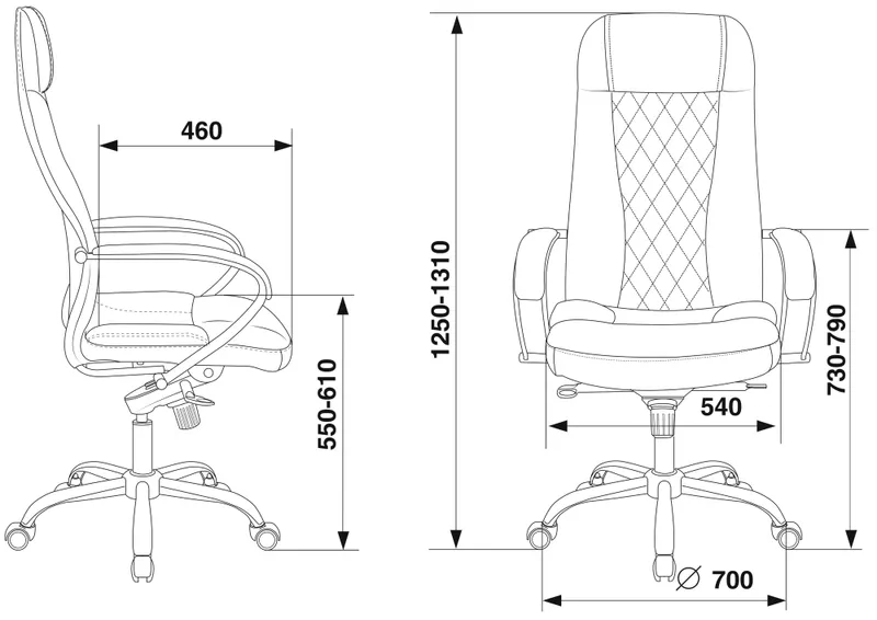 Кресло руководителя Бюрократ CH-609SL/ECO черный эко.кожа крестов. металл хром