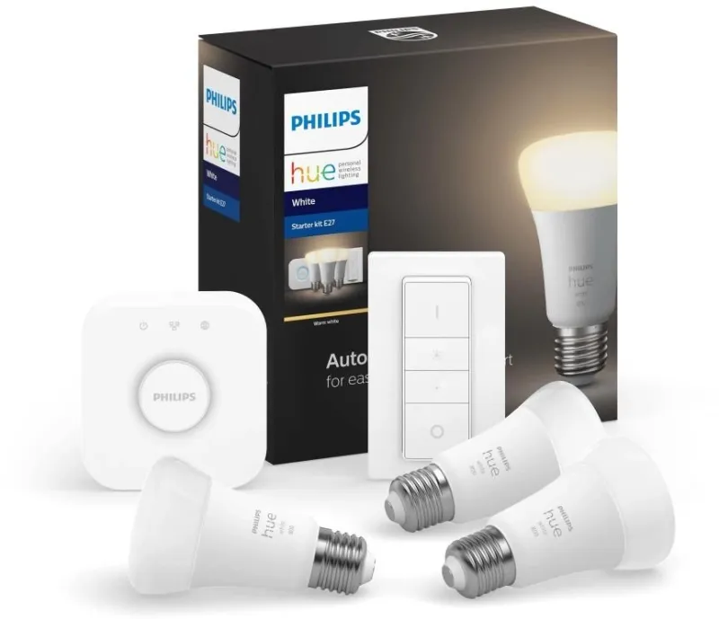 Умная лампа Philips Hue Starter Kit E27 9Вт 806lm (упак.:3шт) (929001821620)