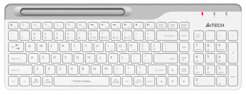 Клавиатура A4Tech Fstyler FBK25 белый/серый USB беспроводная BT/Radio slim Multimedia