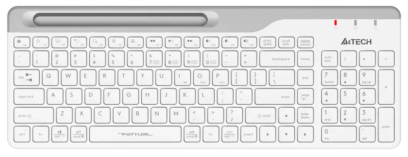 Клавиатура A4Tech Fstyler FBK25 белый/серый USB беспроводная BT/Radio slim Multimedia