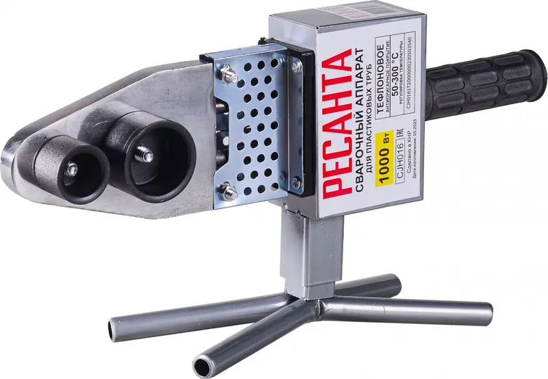 Сварочный аппарат для пластиковых труб Ресанта АСПТ-1000А 1кВт Тмакс.:300 парн.насад. 3насад. (65/96)