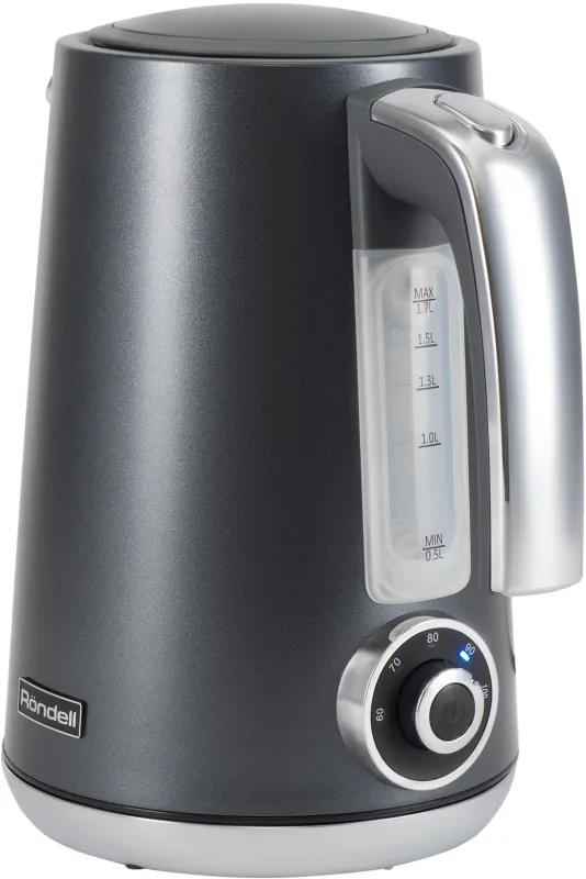 Чайник электрический Rondell 1002-RE-01 1.7л. 2200Вт черный (корпус: нержавеющая сталь)