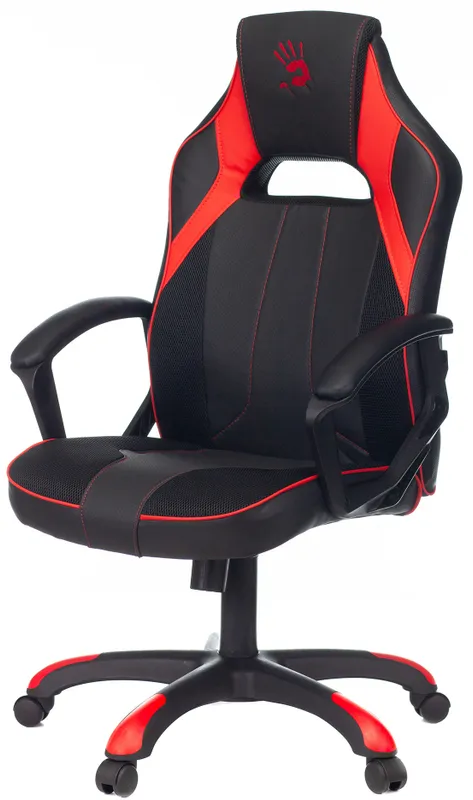 Кресло игровое A4Tech Bloody GC-140 черный/красный эко.кожа/ткань крестов.