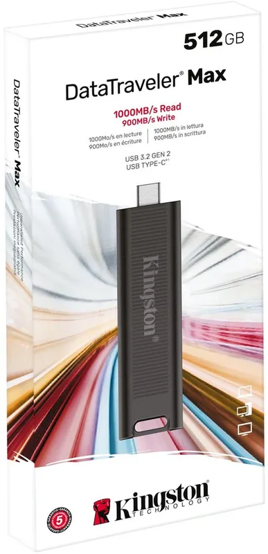 Флеш Диск Kingston 512Gb DataTraveler Type-C Max DTMAX/512GB USB3.2 черный