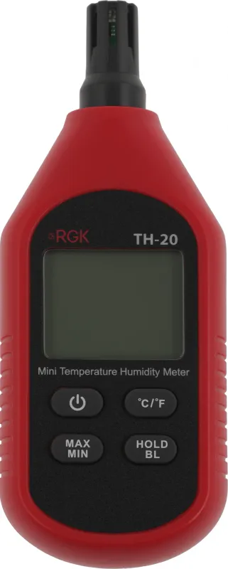 Термогигрометр RGK TH-20 портативный красный/черный (776486)