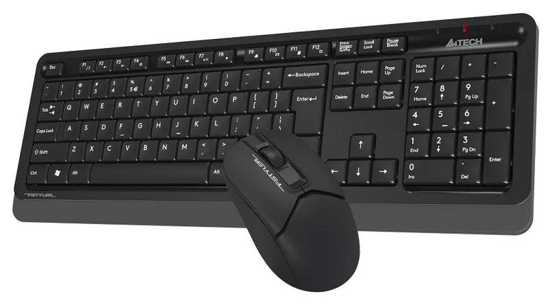 Клавиатура + мышь A4Tech Fstyler FG1012 клав:черный/серый мышь:черный USB беспроводная Multimedia (FG1012 BLACK)