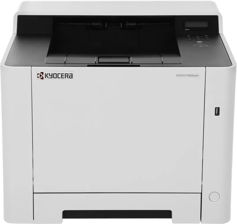 Цветной лазерный принтер Kyocera ECOSYS P5026cdw, Принтер, цв.лазерный, A4, 26 стр/мин, 1200x1200 dpi, 512 Мб, USB 2.0, Network, Wi-Fi, лоток 250 л., Duplex, старт.тонер 1200 стр.