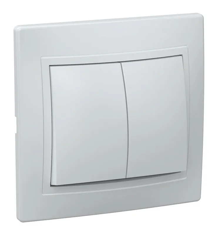 Выключатель IEK Кварта скрыт. 2кл. IP20 белый (упак.:1шт) (EVK20-K01-10-DM)