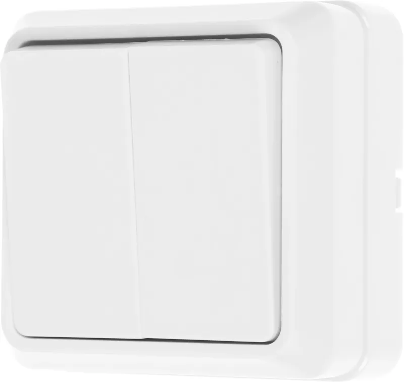 Выключатель IEK Октава откр. 2кл. IP20 белый (упак.:1шт) (EVO20-K01-10-DC)