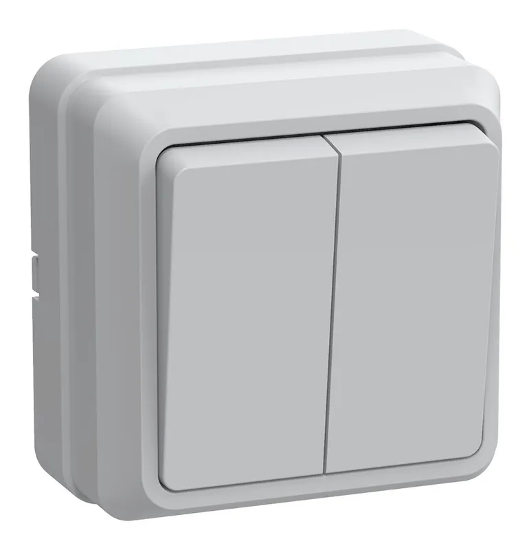 Выключатель IEK Октава откр. 2кл. IP20 белый (упак.:1шт) (EVO20-K01-10-DC)