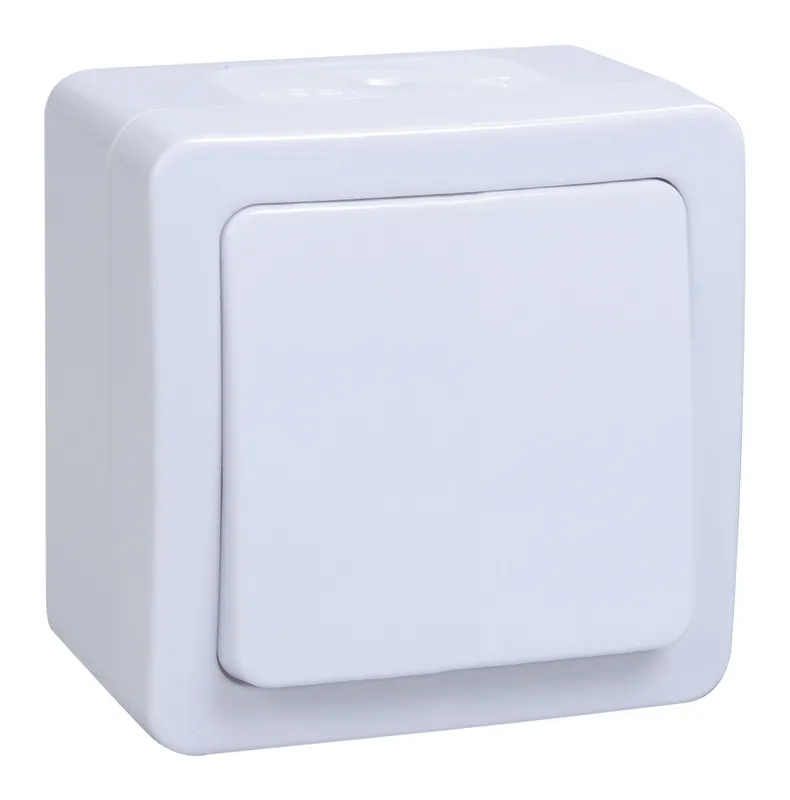 Выключатель IEK Гермес Plus откр. 1кл. IP54 белый (упак.:1шт) (EVMP10-K01-10-54-EC)