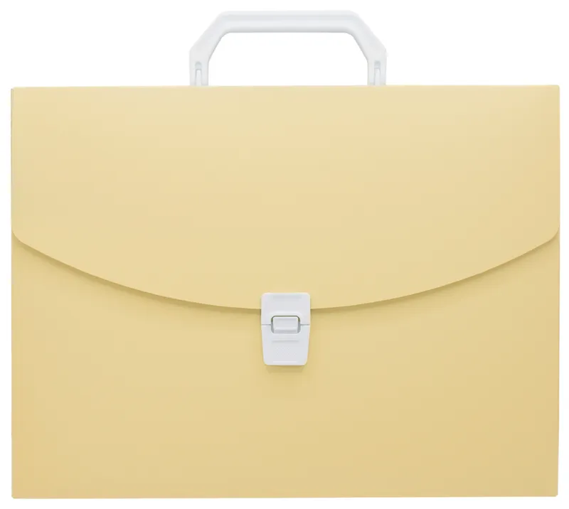 Портфель Бюрократ Pastel PASTPP01YEL 1 отдел. A4 пластик 0.7мм желтый