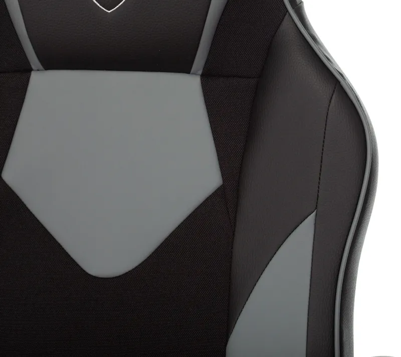 Кресло игровое Zombie GAME 17 черный/серый эко.кожа/ткань крестов. пластик