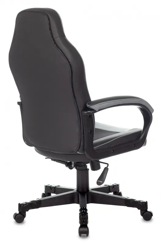 Кресло игровое Zombie GAME 17 черный/серый эко.кожа/ткань крестов. пластик