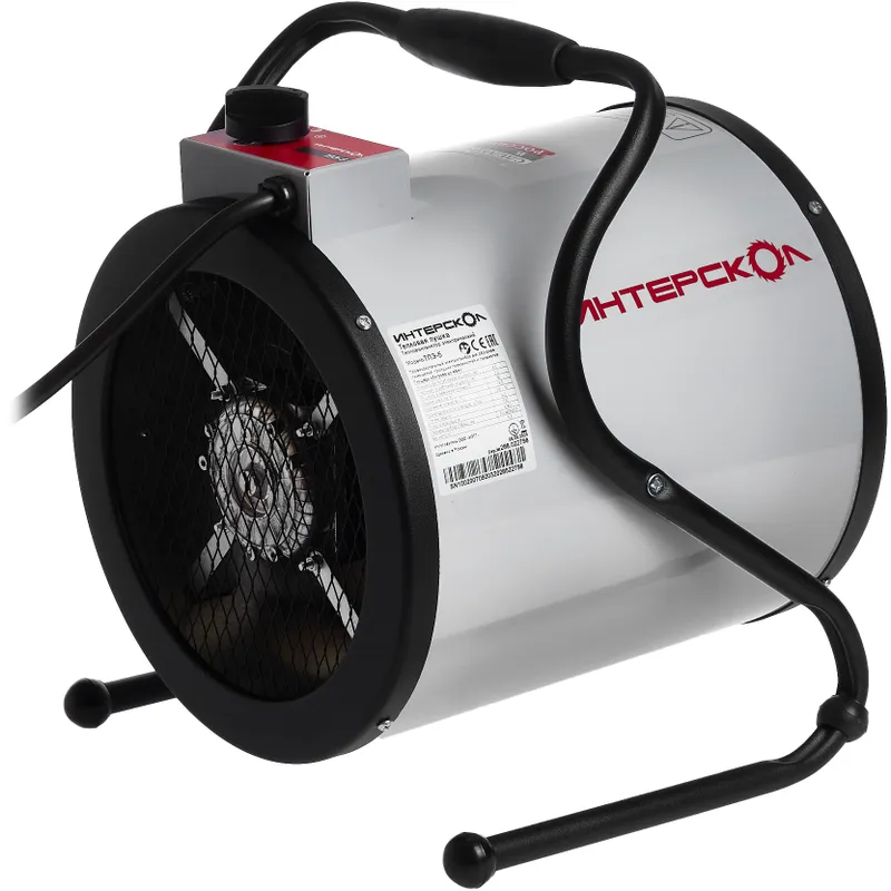 Тепловая пушка электрическая Интерскол ТПЭ-5 белый/черный