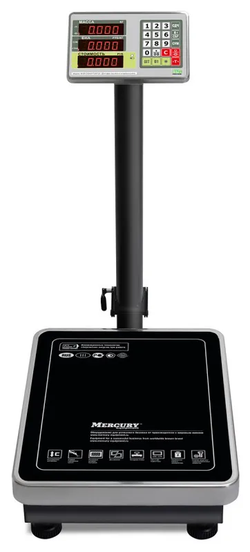 Весы торговые Mertech M-ER 335ACPU-60.10 LED черный (3112)
