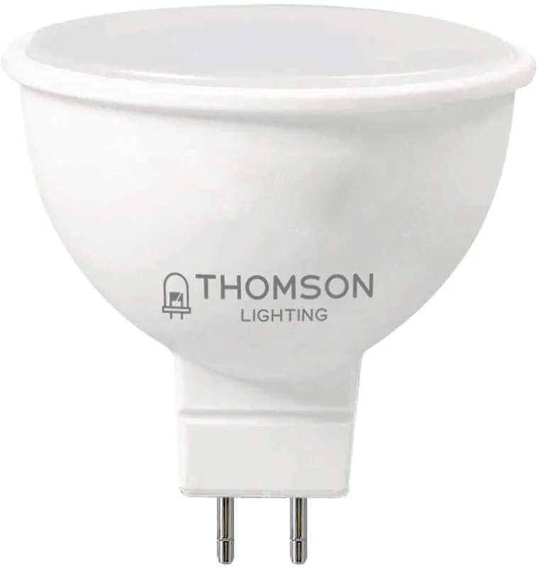 Лампа светодиодная Thomson TH-B2047 8Вт цок.:GU5.3 рефлек. 220B св.свеч.бел.теп. MR16 (упак.:1шт)