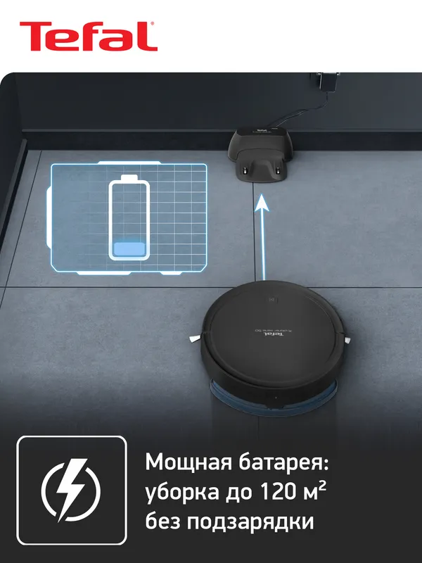 Пылесос-робот Tefal RG7365WH 30Вт черный