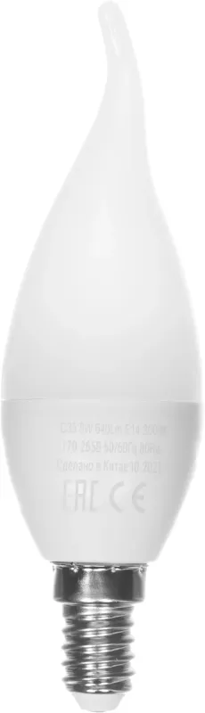 Лампа светодиодная Thomson TH-B2027 8Вт цок.:E14 свеча на ветру 220B 3000K св.свеч.бел.теп. Tail Candle (упак.:1шт)