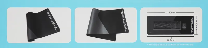 Коврик для мыши A4Tech FStyler FP70 XL черный 750x300x2мм (FP70 BLACK)